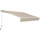 Tenda da Sole Avvolgibile a Parete 3,5x2,5m in Alluminio e Poliestre Beige