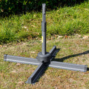 Ombrellone da Giardino Decentrato Ø3m inAlluminio e Poliestere Grigio Scuro