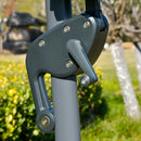 Ombrellone da Giardino Decentrato Ø3m inAlluminio e Poliestere Grigio Scuro