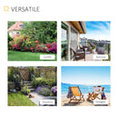 Lettino Prendisole Pieghevole da Giardino 198x68x50 cm in Rattan Nero e Bianco Crema