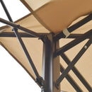 Gazebo da Giardino 3,25x3,25m con Telo Estraibile Marrone Chiaro