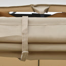 Gazebo da Giardino 3,25x3,25m con Telo Estraibile Marrone Chiaro