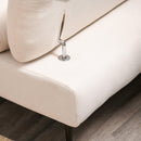 Divano Letto Singolo 2 Posti 213x112x83 cm in Tessuto Beige