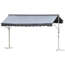 Tenda da Sole Autoportante 2,95x2,94 cm in Metallo e Poliestere Grigia