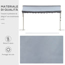Tenda da Sole Autoportante 2,95x2,94 cm in Metallo e Poliestere Grigia