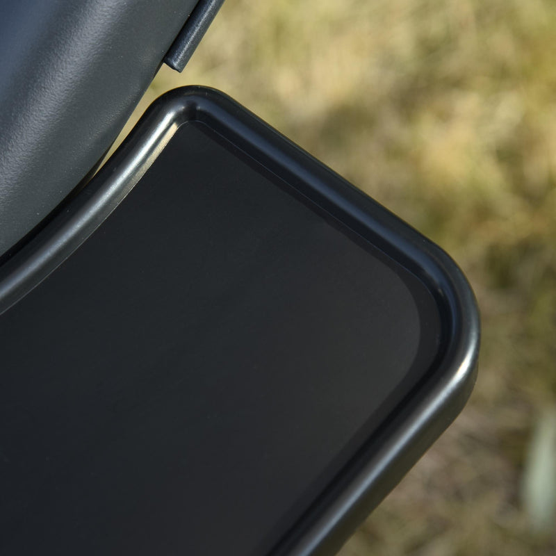 Dondolo 2 Posti Separati da Giardino 170x136x170 cm in Acciaio e Poliestere Grigio