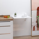 Tavolino da Parete Pieghevole Salvaspazio 60x40x20 cm in MDF Bianco