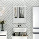 Specchio da Parete 52x72x1,9 cm con Cornice in MDF Bianca