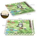 Tappeto Puzzle in EVA 24 Pezzi 61x61 cm Multicolore