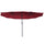 Parasol de jardin double 4,6x2,7m en acier et polyester rouge