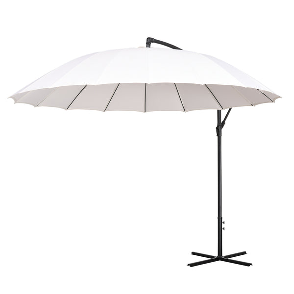 online Parasol de Jardin Ø2,96m en Métal et Polyester Crème