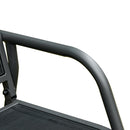 Dondolo 3 Posti da Giardino 151x75x85 cm in Metallo e Textilene Nero