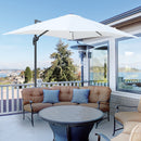 Ombrellone da Giardino 2,5x2,5m in Alluminio e Poliestere Crema