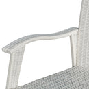 Divano 2 Posti da Giardino 120x63x77 cm in Rattan con Cuscini Bianco e Grigio