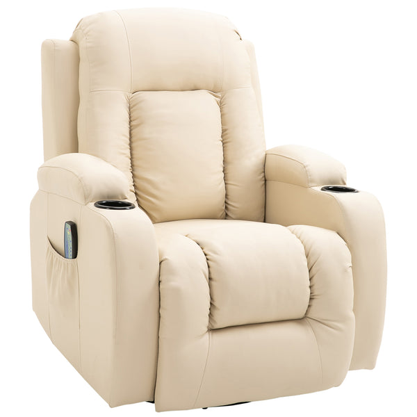 Fauteuil de massage relaxant en similicuir beige online