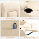 Poltrona Relax Massaggiante in Similpelle in Similpelle Beige