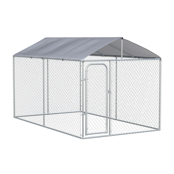 online Clôture pour Animaux Chiens Chiots 400x230x232 cm en Métal Galvanisé Argent