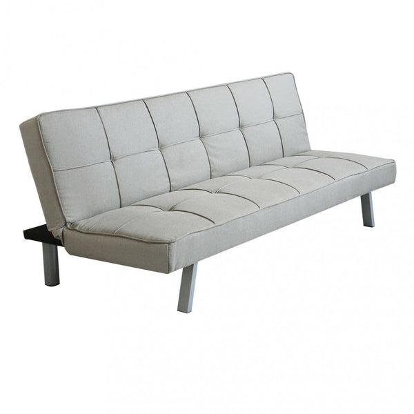 Canapé-lit Aaron 178x80x71 cm en tissu gris clair sconto