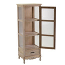 Mobile Vetrina in Legno 3 Ripiani 1 Anta 1 Cassetto Cracovia