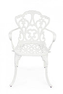 Set 2 Sedie da Giardino 57,5x58x87,5h cm con Braccioli Victoria Bianco