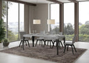 Tavolo Allungabile 120-204x80x77 cm Paxon Cemento e Antracite