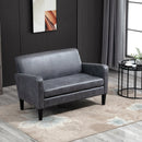 Divano 2 Posti 122x72x74 cm in Tessuto Grigio