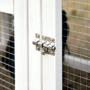 Pollaio Gabbia per Galline da Esterno 176,5x65,5x100 cm con Area Aperta Recitanta Grigio