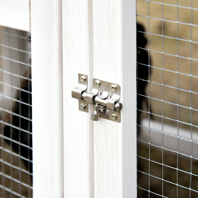 Pollaio Gabbia per Galline da Esterno 176,5x65,5x100 cm con Area Aperta Recitanta Grigio