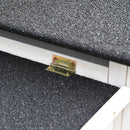 Pollaio Gabbia per Galline da Esterno 176,5x65,5x100 cm con Area Aperta Recitanta Grigio