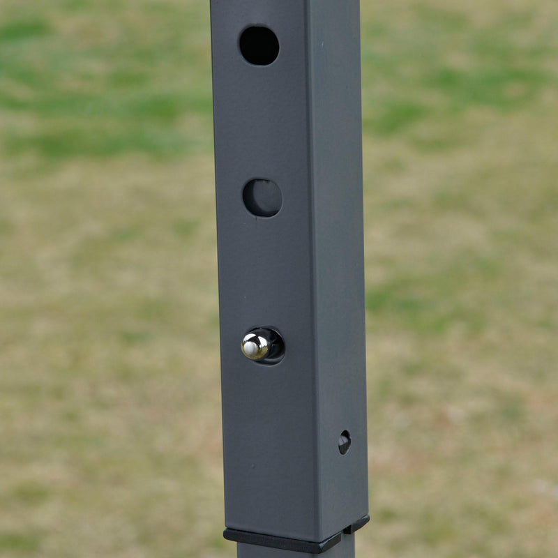 Gazebo da Giardino Pieghevole 3,6x3,6m in Acciaio e Poliestere Marrone