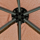 Gazebo da Giardino Pieghevole 3,6x3,6m in Acciaio e Poliestere Marrone