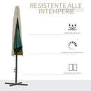 Telo Copertura per Ombrellone da Giradino Ø57x160 cm in Tessuto Oxford Cachi