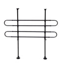 Griglia Divisoria Regolabile per Trasporto Cani per Auto Nero