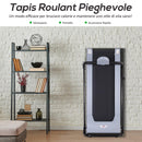 Tapis Roulant Motorizzato 6 Km/h con Schermo LED 0.6 HP Nero