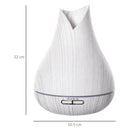 Diffusore di Aromi Oli Essenziali per Ambienti 300 ml Vaporizzatore 7 Luci Colorate Bianco