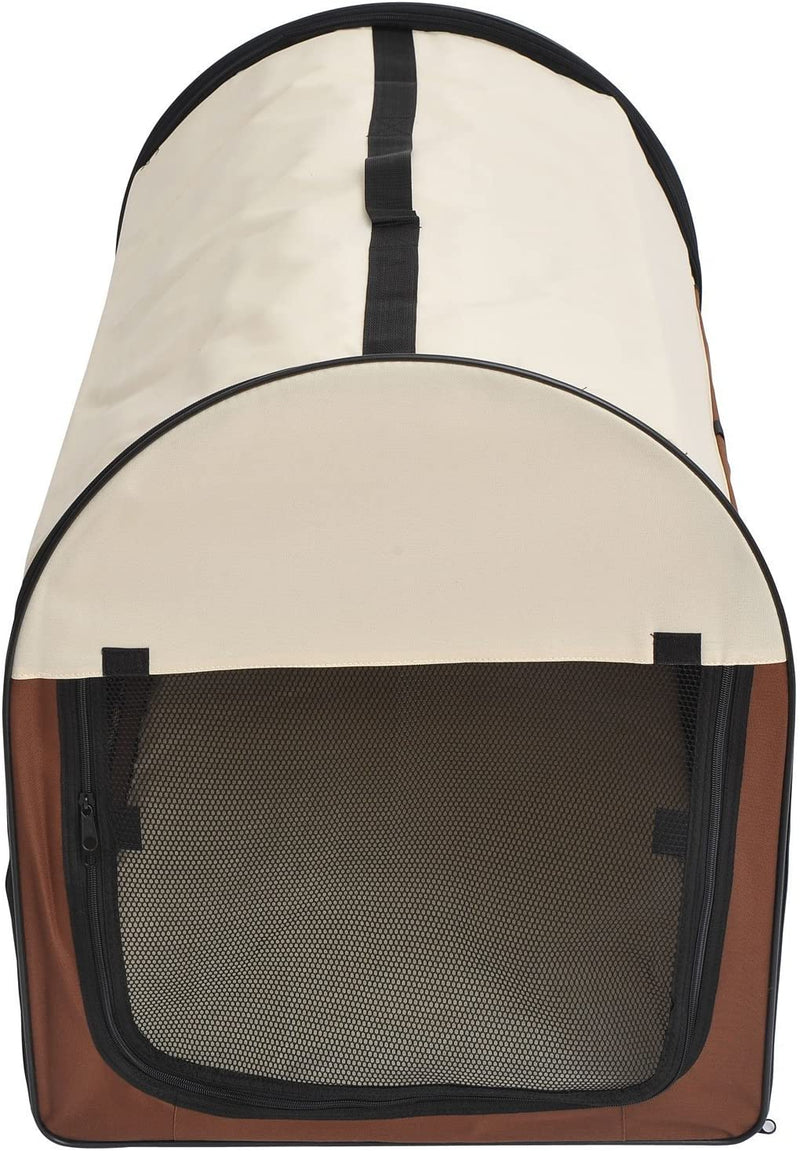Trasportino per Cani e Gatti Pieghevole 70x51x59 cm in Tessuto Oxford Marrone