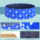 Piscina Rigida per Cani Taglia Piccola 35 Kg Ø100x30 cm in PVC e Truciolare Blu