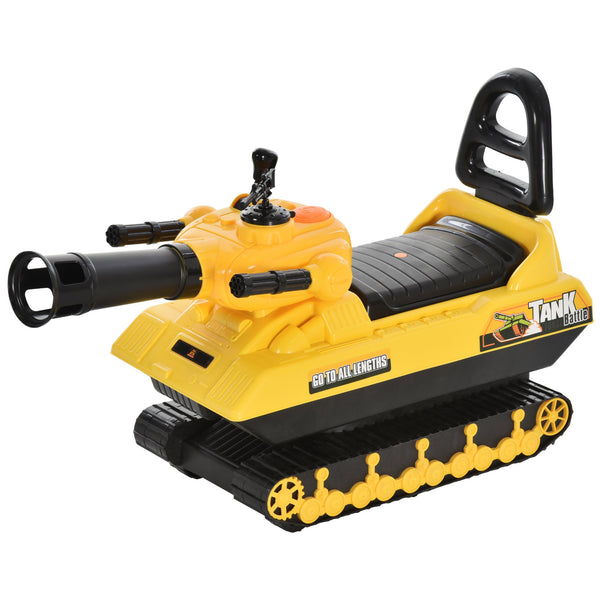 Char à chevaucher pour enfants avec canon à billes jaune sconto