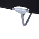 Lettino Prendisole Pieghevole da Giardino 180x55x24 cm in Metallo e Tessuto Oxford Nero