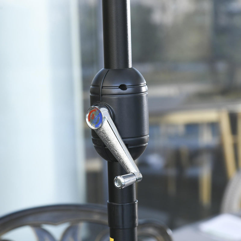 Ombrellone da Giardino Ø2,27m in Metallo e Poliestere Bianco Crema