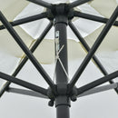 Ombrellone da Giardino Ø2,27m in Metallo e Poliestere Bianco Crema