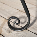 Portapiante Fioriera da Giardino Ø36x58 cm in Metallo e Ceramica con Mosaico