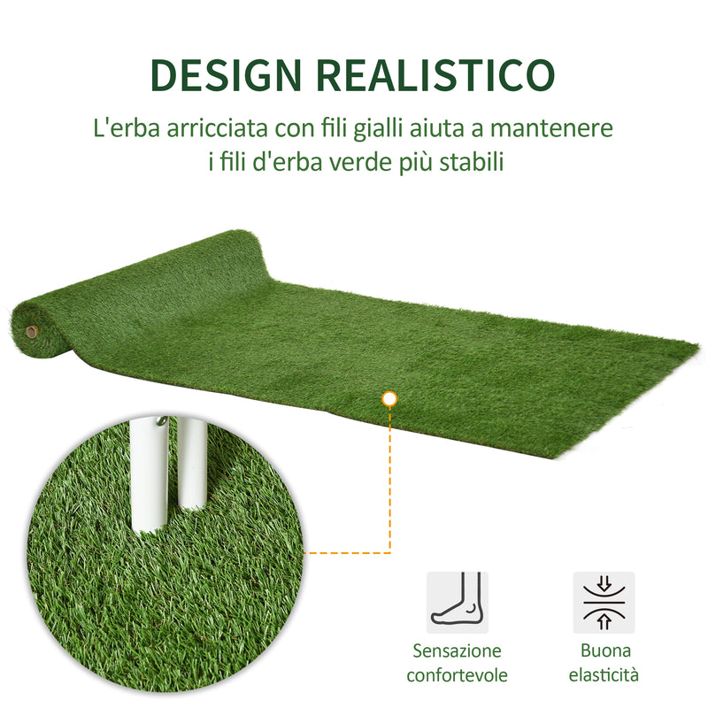 Erba Sintetica per Giardino 20 mm 4x1m Verde