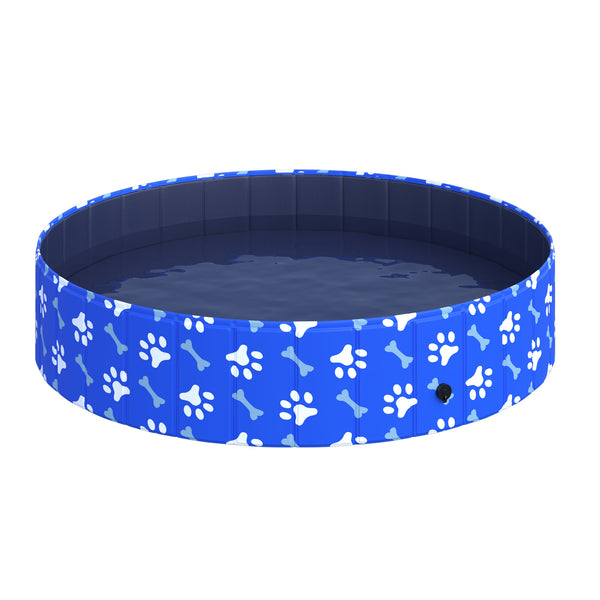 online Piscine Rigide pour Grands Chiens Ø140x30 cm en PVC et Aggloméré Bleu