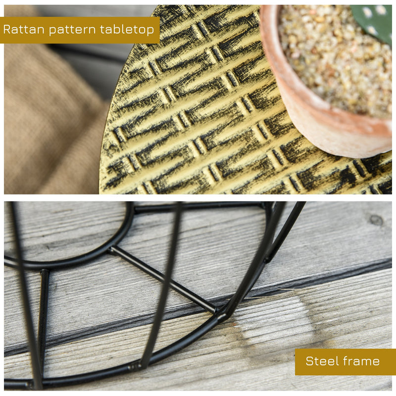 Set 3 Portapiante da Giardino in Metallo Nero e Bronzo