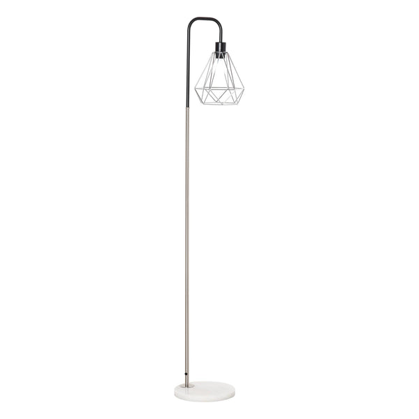 Lampadaire avec Abat-jour E27 Ø25x152 cm en Métal et Marbre Noir prezzo