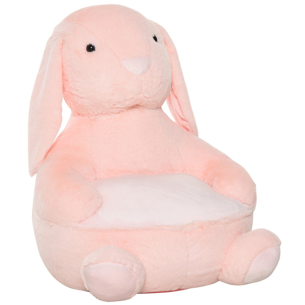sconto Fauteuil enfant 60x50x59 cm en peluche lapin rose