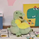 Poltroncina per Bambini 60x55x59 cm in Peluche Dinosauro Verde