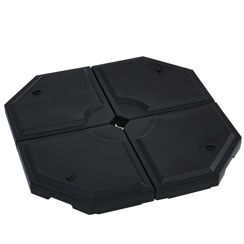 Base per Ombrellone da Giardino 96x96x9 cm in HDPE Nero