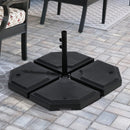 Base per Ombrellone da Giardino 96x96x9 cm in HDPE Nero